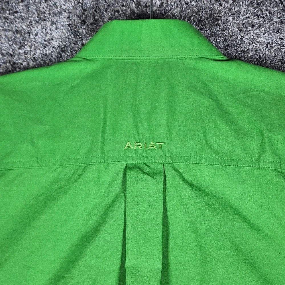 Ariat Button Down Shirt Mens Large Pro Series Green Short Sleeve Western NWOT